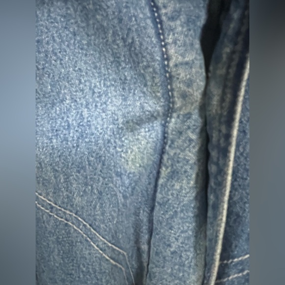 Vintage Reservoir Sportswear Jacket Men XL Jean Denim Flannel Lined Work Shacket - Picture 11 of 13